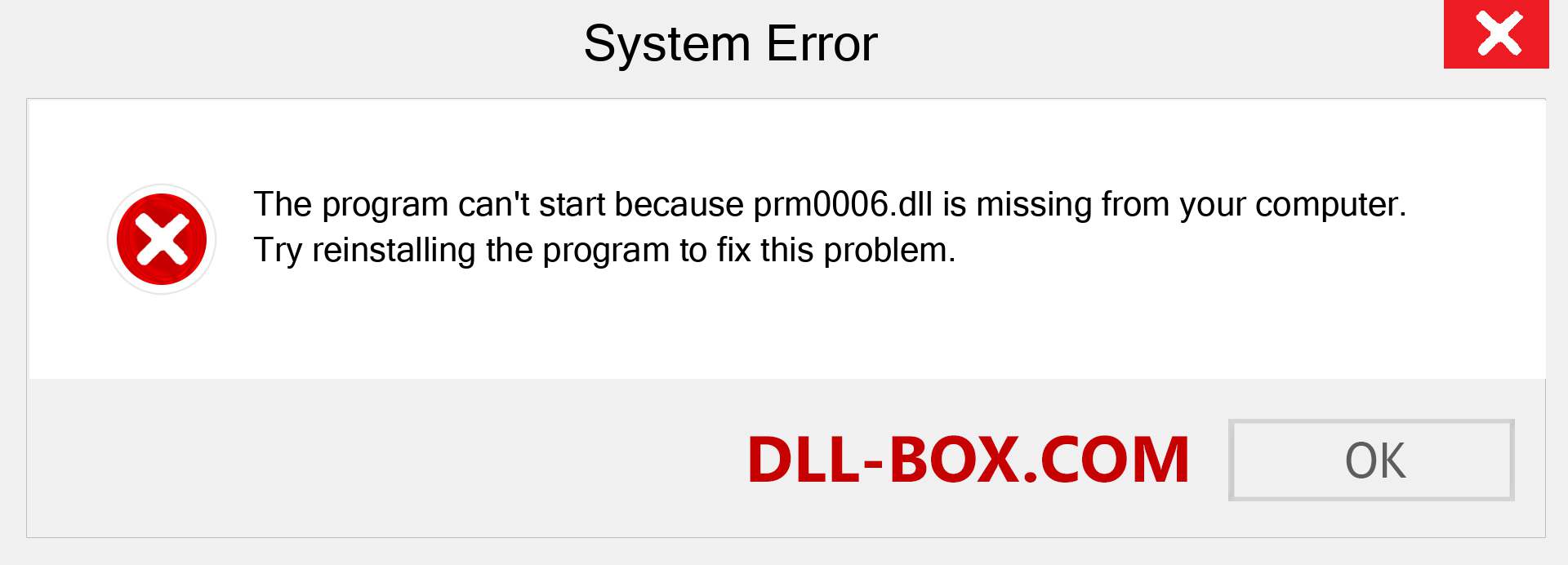  prm0006.dll file is missing?. Download for Windows 7, 8, 10 - Fix  prm0006 dll Missing Error on Windows, photos, images